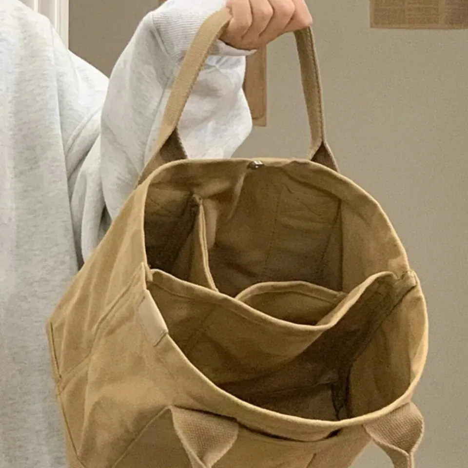 Multipocket Canvas Tote Bag